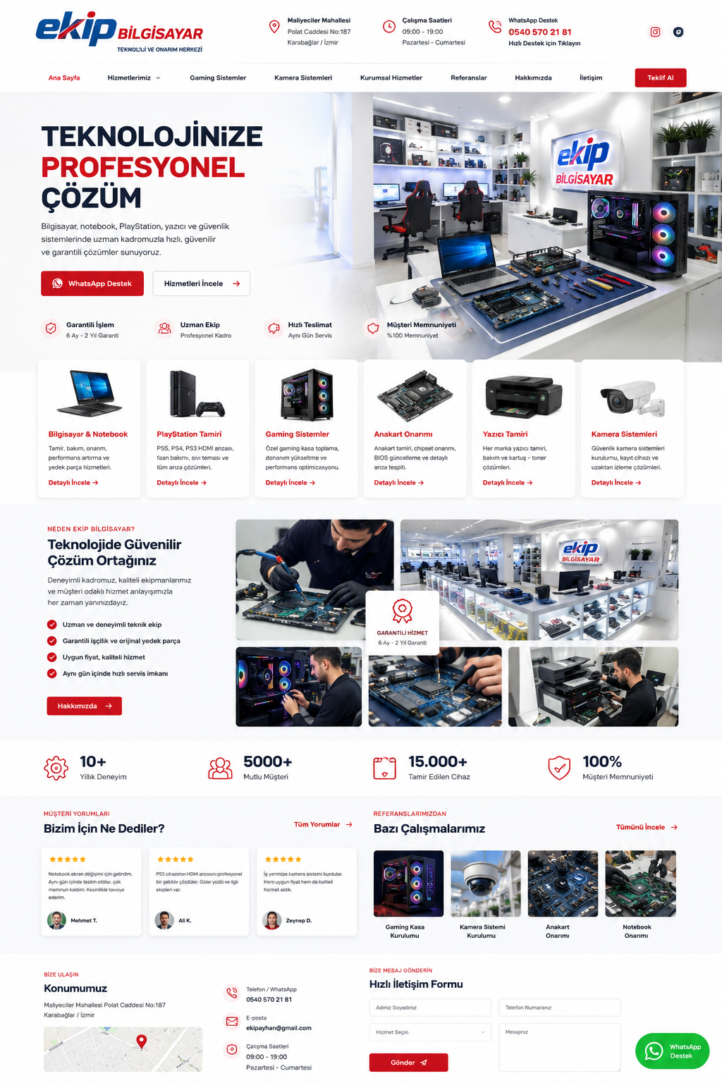 Ekip Bilgisayar site tasarım önizleme